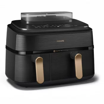 Philips 5000 Σειρά NA552/00 Φριτέζα Διπλή 9 l Επιτραπέζια 2750 W Φριτέζα θερμού αέρα μαύρο, χρυσό