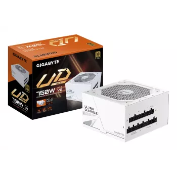 Τροφοδοτικό GIGABYTE UD750GM PG5 V2 750W ATX 3.1, 80 PLUS Gold, πλήρως modular, 8 SATA, 4x (6+2) PCIe, 2x EPS, λευκό