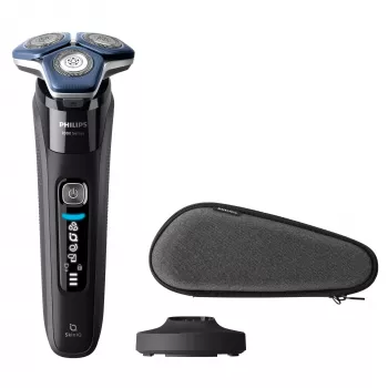 Ηλεκτρική περιστροφική ξυριστική μηχανή Philips Series 7000 S7886/35 — 3 κεφαλές ξυρίσματος, υγρή & στεγνή χρήση, μπαταρία Li-Ion, 60 λεπτά διάρκεια, μαύρο