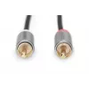 Καλώδιο προσαρμογέα ήχου Digitus DB-510330-010-S 3,5 mm σε RCA 1 m μαύρο