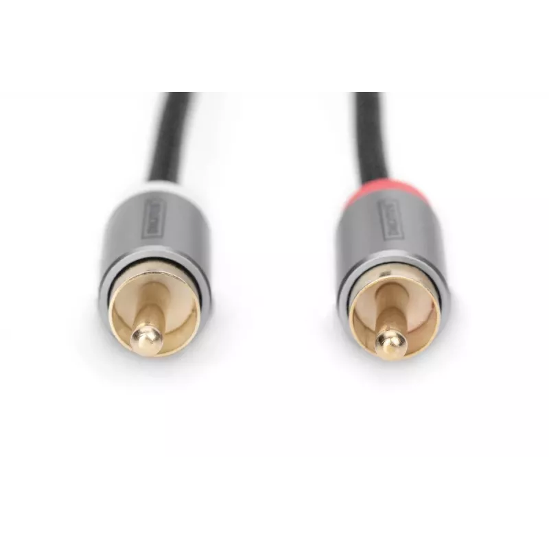 Καλώδιο προσαρμογέα ήχου Digitus DB-510330-010-S 3,5 mm σε RCA 1 m μαύρο
