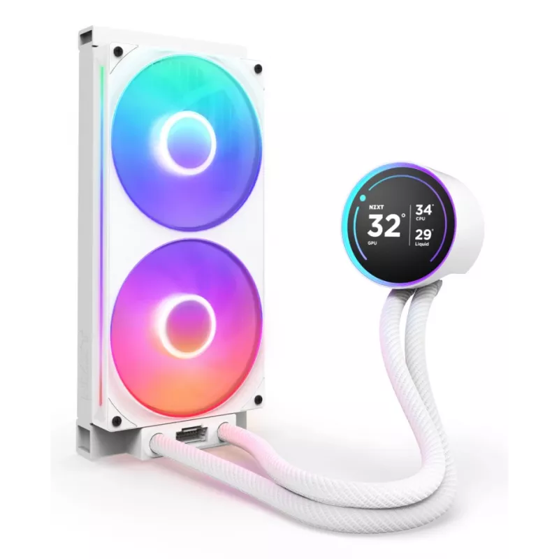 Υγρόψυκτρα All-in-One NZXT Kraken Elite 280 RGB 14 cm λευκό