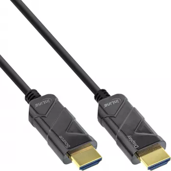 InLine Καλώδιο HDMI AOC, Καλώδιο Ultra High Speed HDMI, 8K4K, μαύρο, 20 m