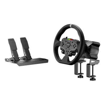 Moza Racing R3 Racing Wheel και Pedals για PC, Τιμόνι + Pedals, PC, D-Pad, Κουμπί μενού, Κουμπί λειτουργίας, Κουμπί παύσης/ρύθμισης, Κουμπί εκκίνησης, Ψηφιακό, Απεριόριστο, Άμεση μετάδοση