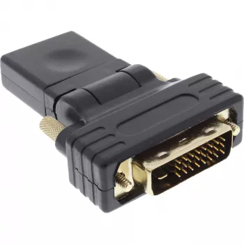 InLine Προσαρμογέας HDMI σε DVI Υποδοχή θηλυκή HDMI / Βύσμα αρσενικό DVI εύκαμπτο επιχρυσωμένο 4K2K