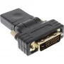 InLine Προσαρμογέας HDMI σε DVI Υποδοχή θηλυκή HDMI / Βύσμα αρσενικό DVI εύκαμπτο επιχρυσωμένο 4K2K