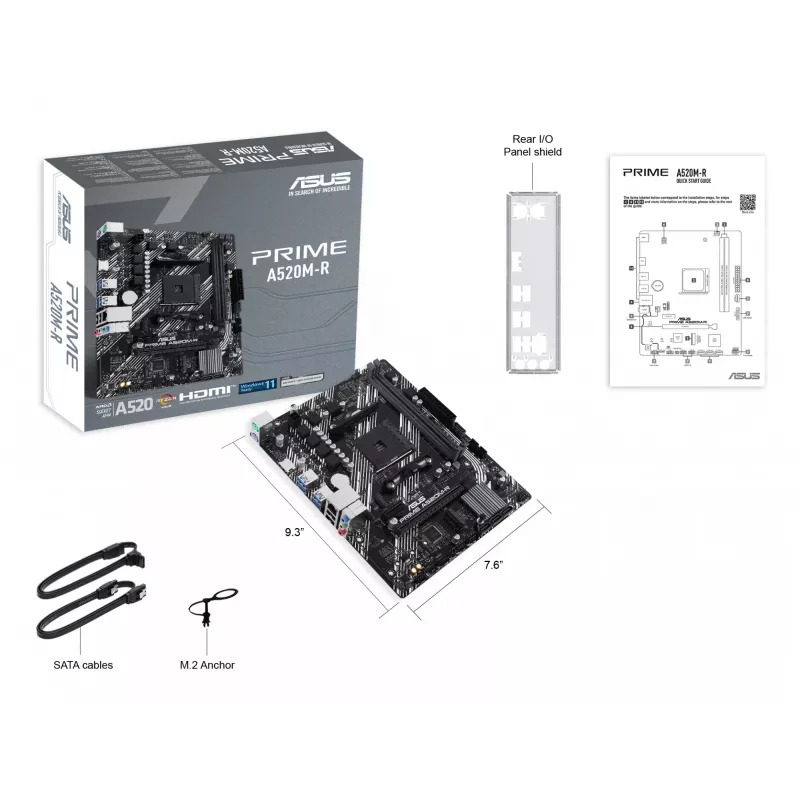 Μητρική ASUS PRIME A520M-R, AMD A520, Socket AM4, micro ATX