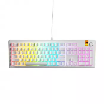 Glorious GMMK 3 HE 100% ενσύρματο gaming πληκτρολόγιο prebuilt, διακόπτες Fox HE, ANSI US, λευκό