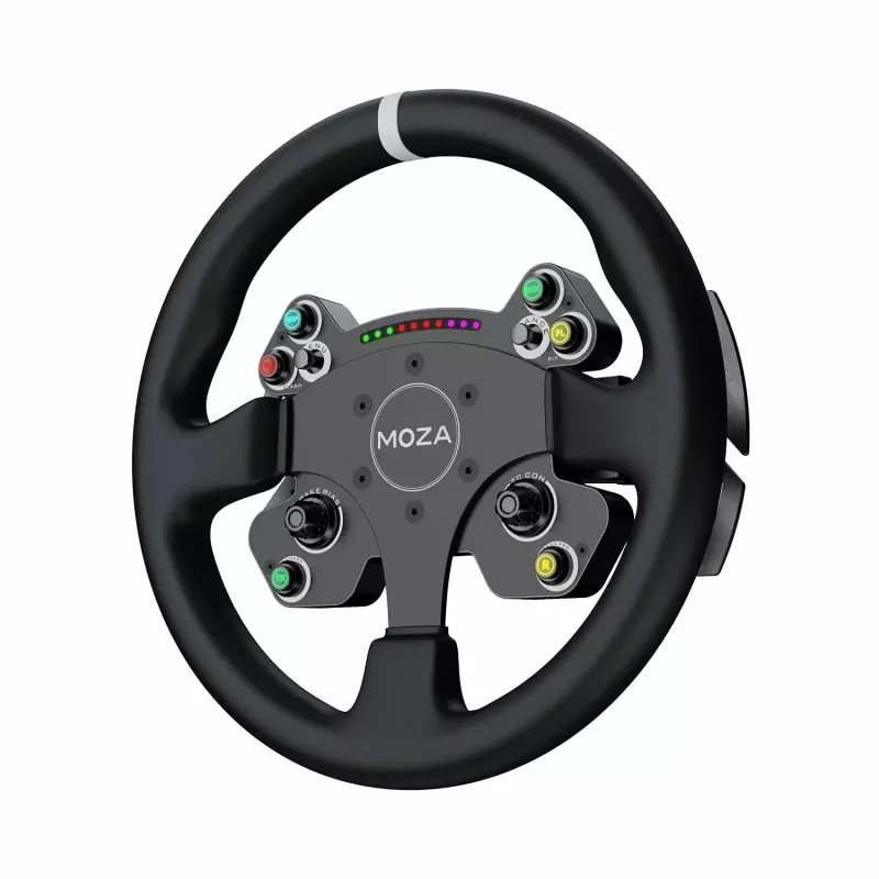 Τιμόνι Moza Racing CS V2P Dual Clutch, τιμόνι, PC, ενσύρματο, USB, μαύρο, αλουμίνιο