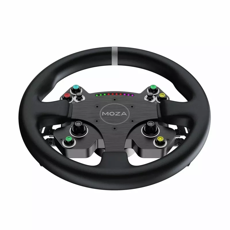 Τιμόνι Moza Racing CS V2P Dual Clutch, τιμόνι, PC, ενσύρματο, USB, μαύρο, αλουμίνιο