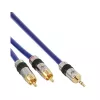 Καλώδιο ήχου InLine Premium 2x βύσμα αρσενικό Cinch / 3,5 mm jack επιχρυσωμένο 2 m