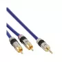 Καλώδιο ήχου InLine Premium 2x βύσμα αρσενικό Cinch / 3,5 mm jack επιχρυσωμένο 2 m