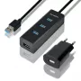 Axagon HUE-S2BP 4x USB 3.0 HUB ΦΟΡΤΙΣΗΣ με καλώδιο 1,2 m και τροφοδοτικό