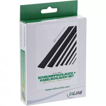 InLine Καλώδιο Σετ Sleeving + θερμοσυστελλόμενου σωλήνα μαύρο
