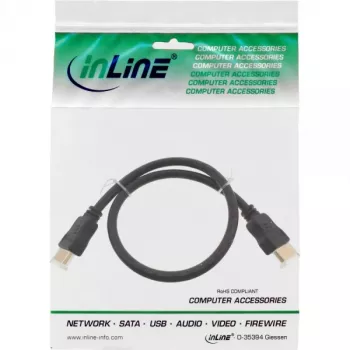 InLine High Speed Καλώδιο HDMI με Ethernet Premium 4K2K βύσμα αρσενικό / βύσμα αρσενικό μαύρο 1,5 m