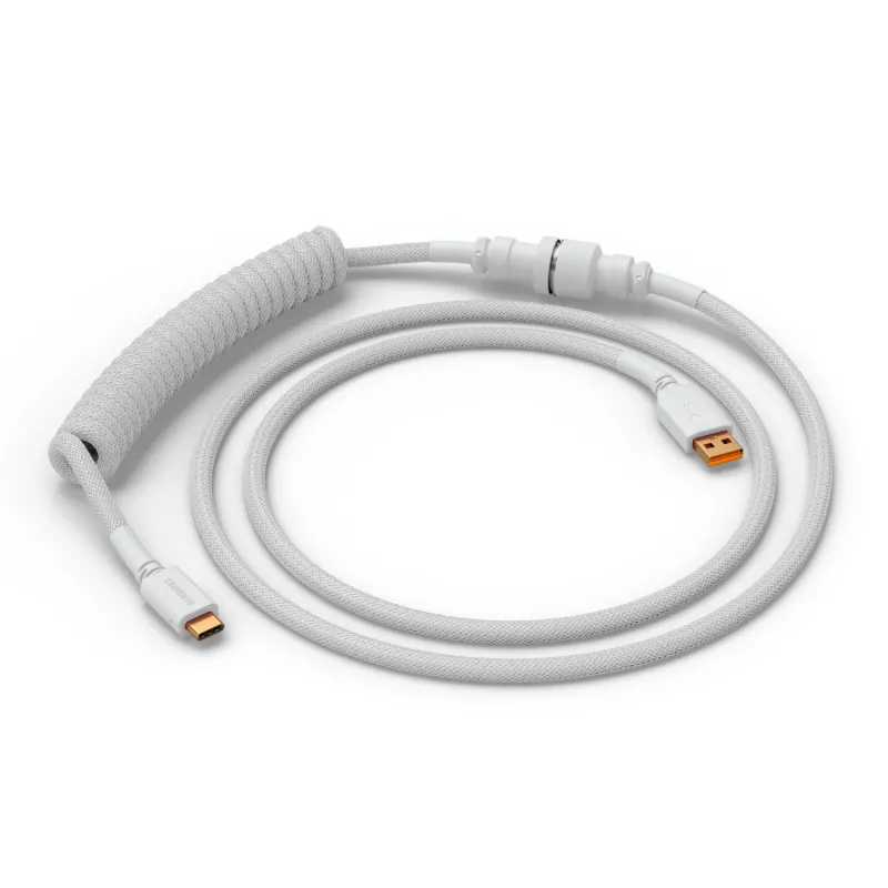 Coiled Καλώδιο USB GLORIOUS GMMK Ghost White (GLO-KB-ACC-CBL-COIL-GWHT) – Σπιράλ καλώδιο, Ghost White