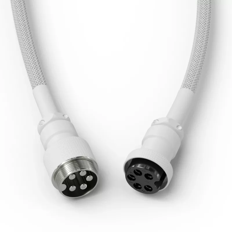 Coiled Καλώδιο USB GLORIOUS GMMK Ghost White (GLO-KB-ACC-CBL-COIL-GWHT) – Σπιράλ καλώδιο, Ghost White