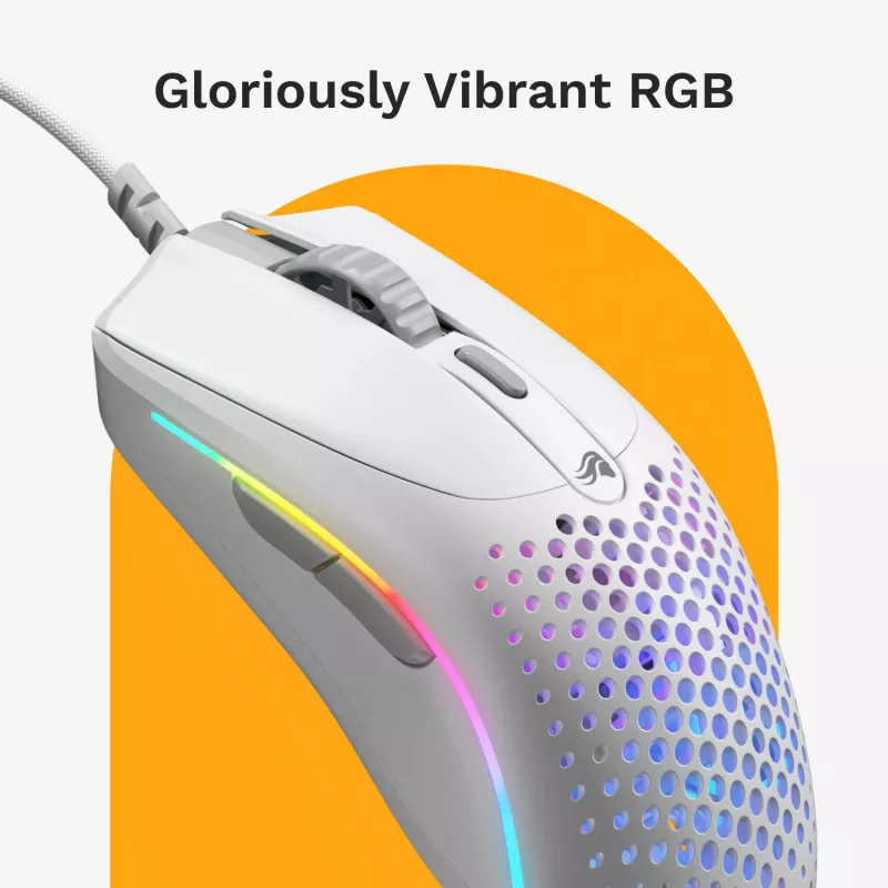 Glorious Gaming Glorious Model O 2 Mini - Ματ λευκό, Δεξιόχειρας, Οπτικό, USB Type-A, 26000 DPI, Λευκό