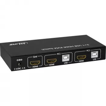 InLine 2x1 HDMI KVM Switch, 2x1, HDMI 4K2K, USB 2.0-Hub, με Ήχο