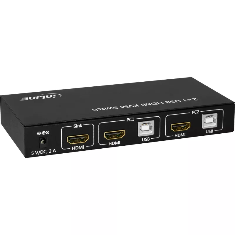InLine 2x1 HDMI KVM Switch, 2x1, HDMI 4K2K, USB 2.0-Hub, με Ήχο