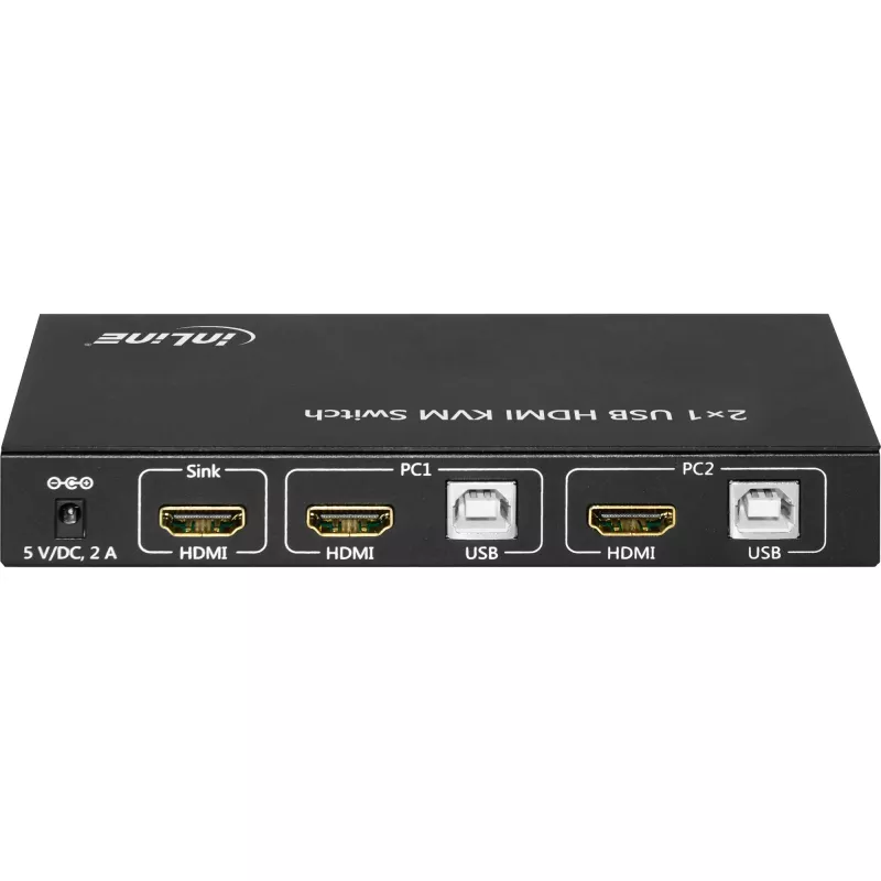 InLine 2x1 HDMI KVM Switch, 2x1, HDMI 4K2K, USB 2.0-Hub, με Ήχο