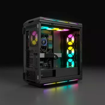 CORSAIR Κουτί PC Mid-Tower ATX – iCUE 5000T – RGB Tempered Glass – Μαύρο