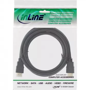 InLine High Speed Καλώδιο HDMI με Ethernet Premium 4K2K Βύσμα αρσενικό / Βύσμα αρσενικό μαύρο 1m