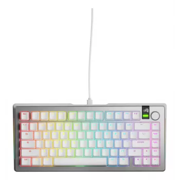 Glorious GMMK 3 Pro 75% προσαρμόσιμο gaming πληκτρολόγιο, προσυναρμολογημένο, ενσύρματο, διακόπτες Fox, ANSI (US), ασημί