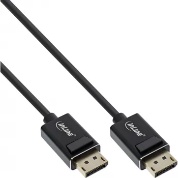 InLine καλώδιο DisplayPort 2.0, 8K4K UHBR, μαύρο, επιχρυσωμένες επαφές, 2m