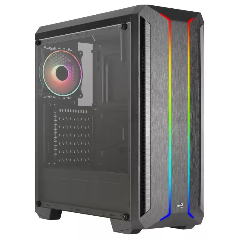 Aerocool SKYLINEV2BK Κουτί PC ATX Dual Front Panel LED ARGB Fan ARGB 12cm Μαύρο