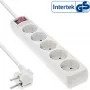 Πολύπριζο InLine, 5 θέσεων Schutzkontakt CEE 7/3, λευκό, 1,5 m