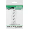 Πολύπριζο InLine, 5 θέσεων Schutzkontakt CEE 7/3, λευκό, 1,5 m
