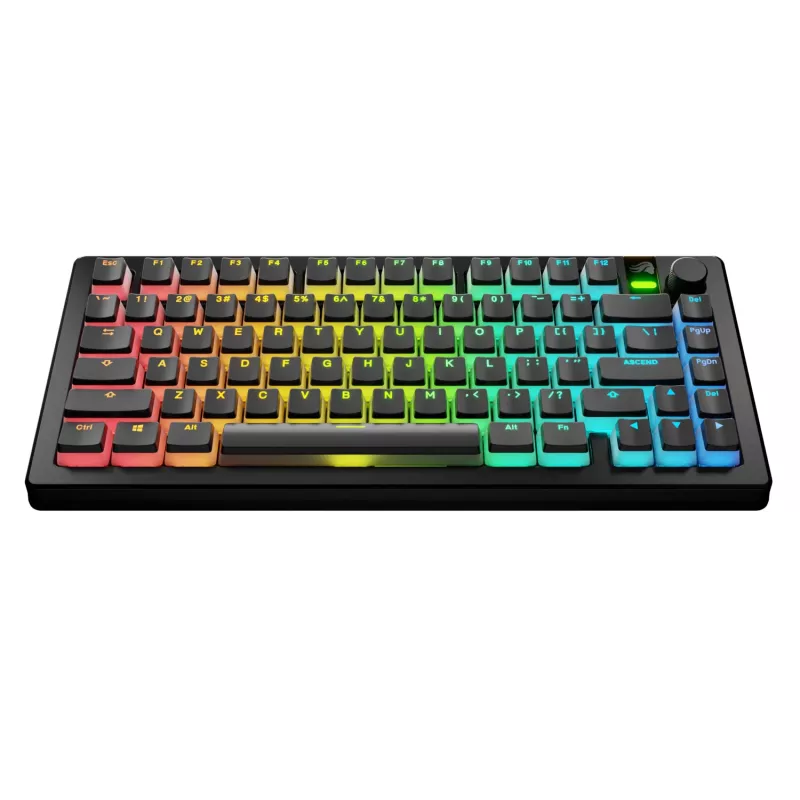 Glorious GPBT Aura V3 σετ keycaps, διάταξη ANSI (US), PBT, Doubleshot, μαύρο