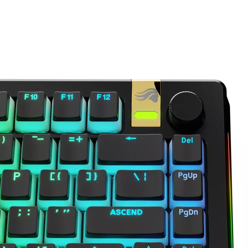 Glorious GPBT Aura V3 σετ keycaps, διάταξη ANSI (US), PBT, Doubleshot, μαύρο