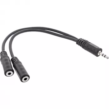 InLine 3,5 mm καρφί Y-καλώδιο βύσμα αρσενικό σε 2x 3,5 mm καρφί υποδοχή θηλυκή στερεοφωνικό 2 m