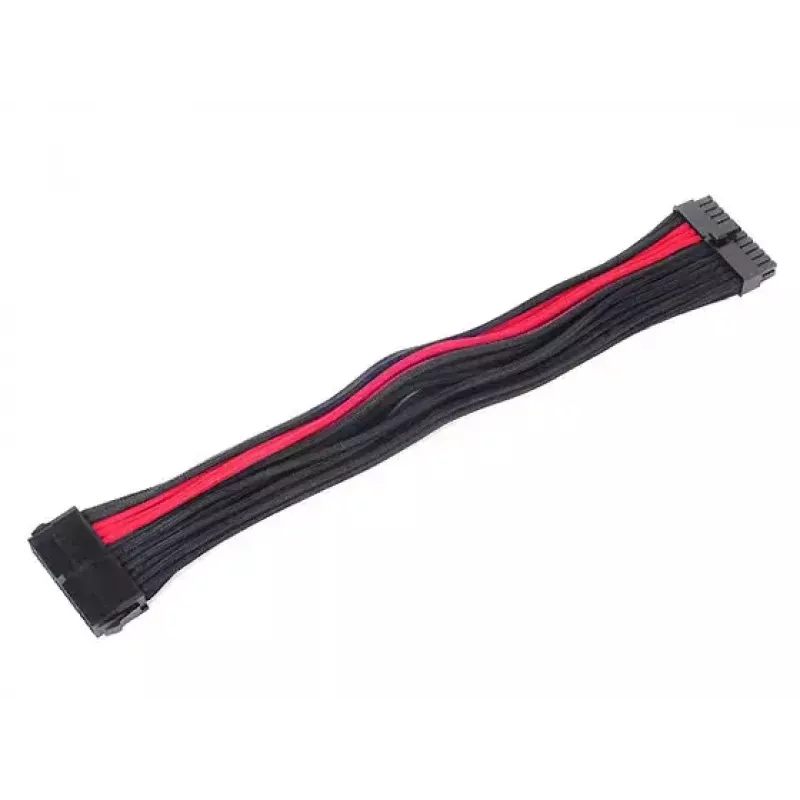 SilverStone SST-PP07-MBBR καλώδιο προέκτασης ATX 24 ακίδων, 0,3 m, μαύρο/κόκκινο