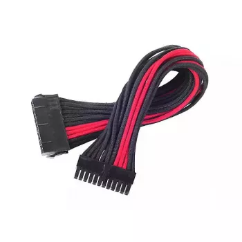 SilverStone SST-PP07-MBBR καλώδιο προέκτασης ATX 24 ακίδων, 0,3 m, μαύρο/κόκκινο