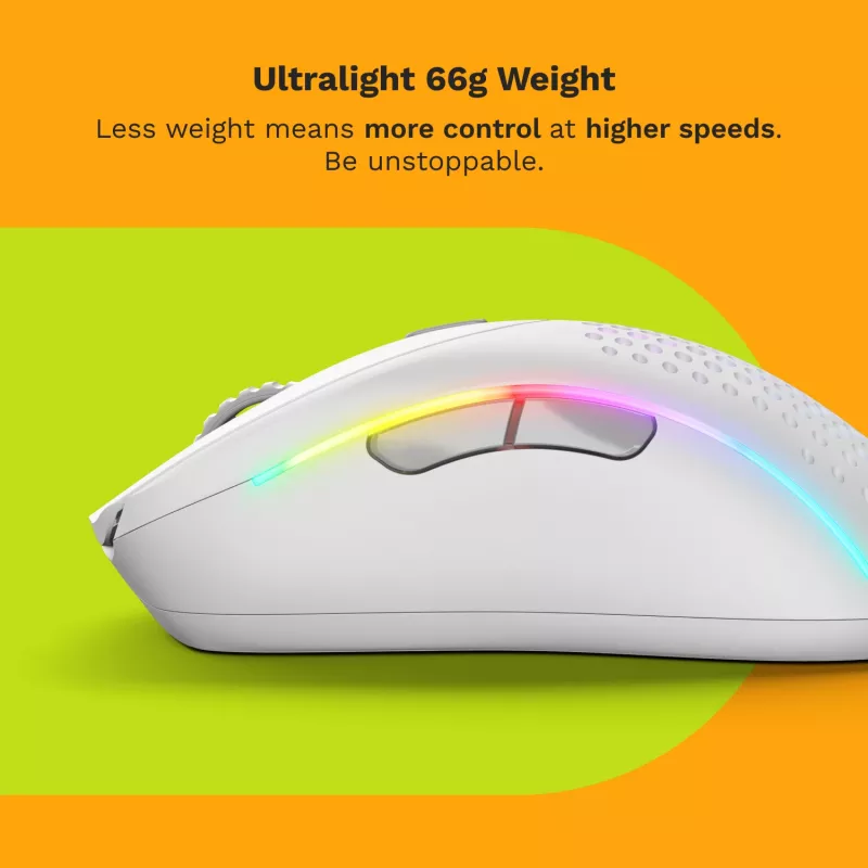 Glorious Gaming Glorious Model D 2 Wireless - ματ λευκό, δεξιόχειρας, RF Wireless, 19000 DPI, λευκό