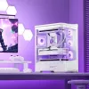 Κουτί υπολογιστή Jonsbo D400 Midi Tower ATX Tempered Glass – Λευκό