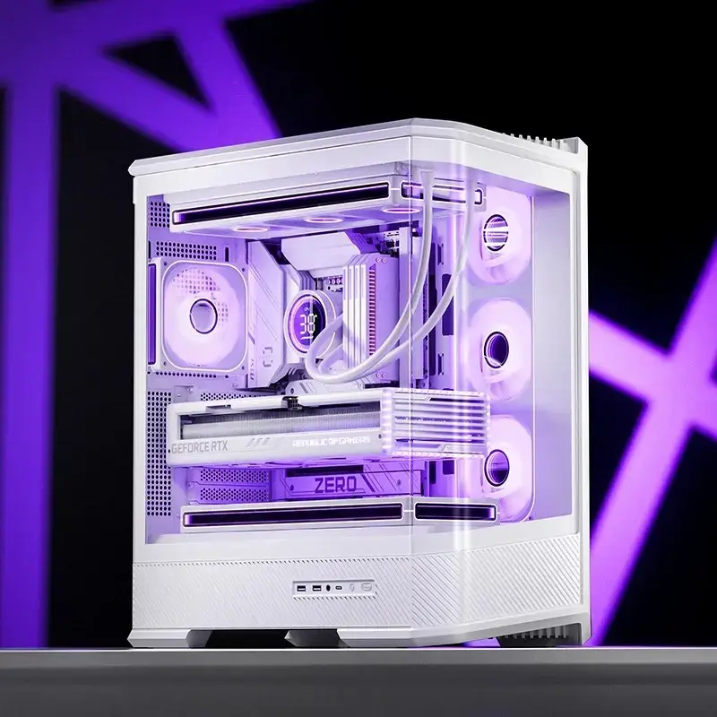 Κουτί υπολογιστή Jonsbo D400 Midi Tower ATX Tempered Glass – Λευκό