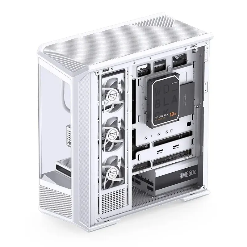 Κουτί υπολογιστή Jonsbo D400 Midi Tower ATX Tempered Glass – Λευκό