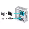 Κουτί υπολογιστή Jonsbo D400 Midi Tower ATX Tempered Glass – Λευκό