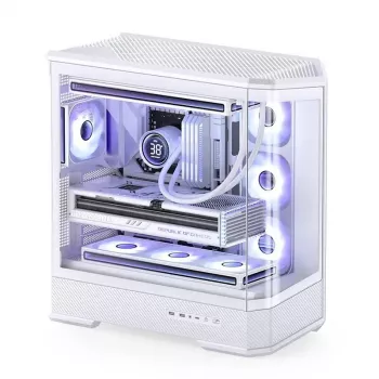 Κουτί υπολογιστή Jonsbo D400 Midi Tower ATX Tempered Glass – Λευκό