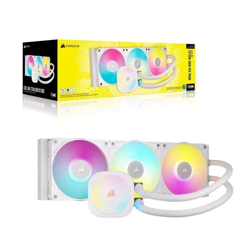 CORSAIR Ψύκτρα CPU - Icue Link Titan 360 Rx RGB Aio Υδρόψυξη - Λευκό