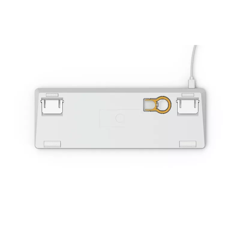 Glorious Gaming GMMK Πληκτρολόγιο USB QWERTY US International Ασήμι, Λευκό