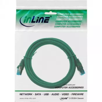 InLine Patch καλώδιο S/FTP PiMF Cat.6A halogen free 500MHz πράσινο 3m