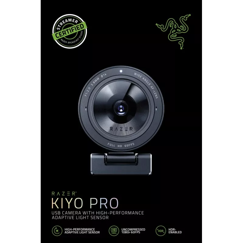 Webcam Razer Kiyo Pro 2,1 MP 1920 x 1080 Pixel USB Μαύρο