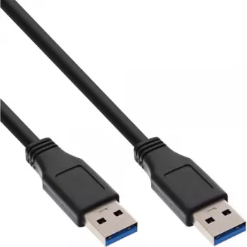 InLine καλώδιο USB 3.2 Gen.1 Type-A αρσενικό / αρσενικό, μαύρο, 5m