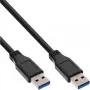 InLine καλώδιο USB 3.2 Gen.1 Type-A αρσενικό / αρσενικό, μαύρο, 5m