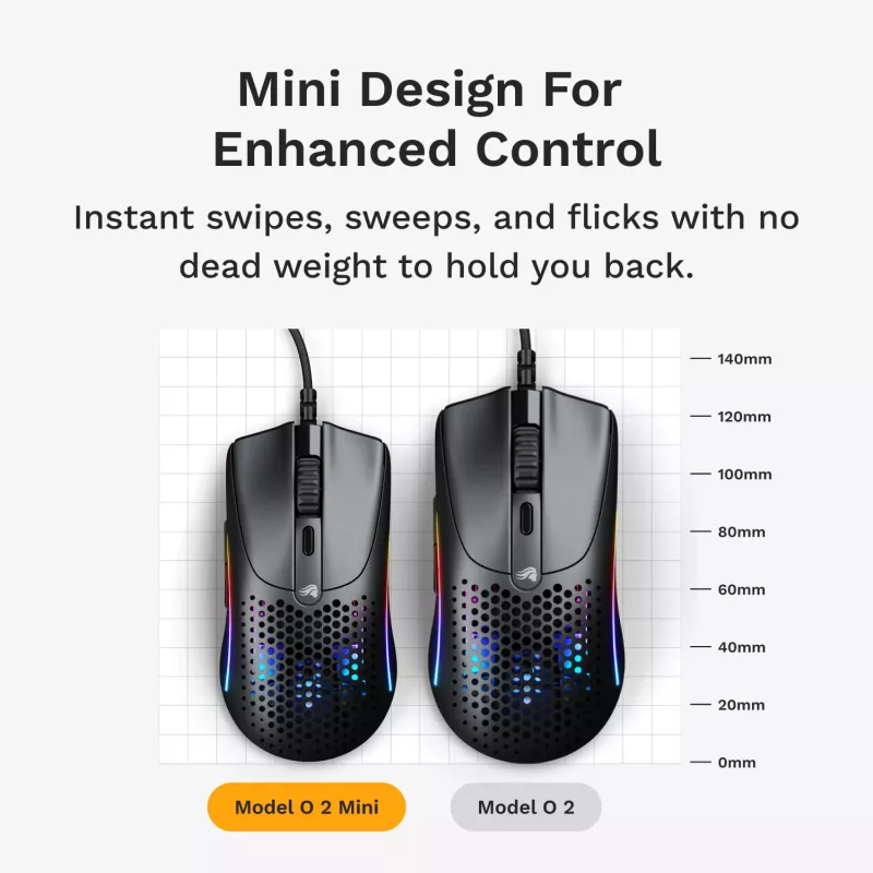 Ποντίκι Gaming Glorious Gaming Model O 2 Mini ποντίκι Gaming RGB μαύρο